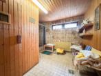 Sauna - Bungalow in Ortsrandlage mit Blick auf Bäume und Natur