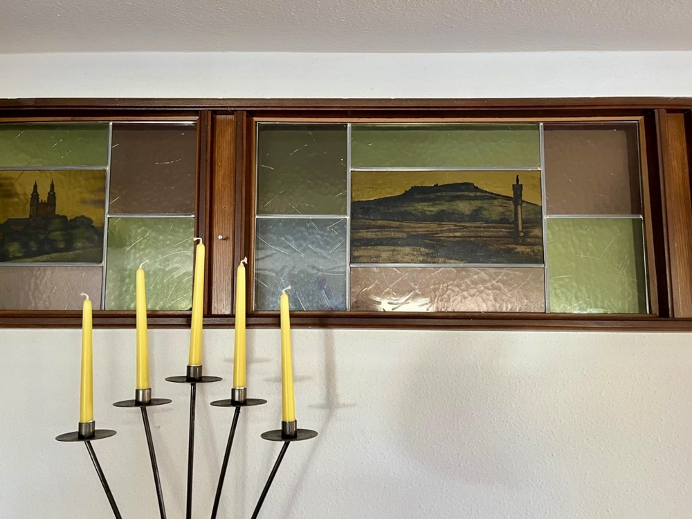 Dekorglas im Gastraum